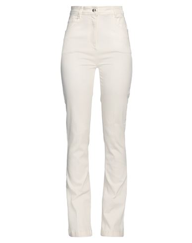 Liu •jo Woman Jeans Ivory Size 29 Cotton, Elastane In White