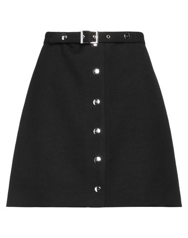 Etro Woman Mini Skirt Black Size 6 Virgin Wool