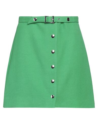 Etro Woman Mini Skirt Green Size 6 Virgin Wool