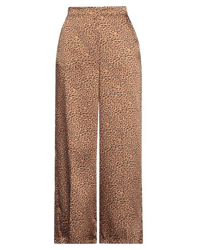 Emme By Marella Woman Pants Camel Size 12 Polyester In Beige