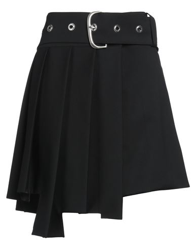 Off-white Woman Mini Skirt Black Size 4 Virgin Wool, Elastane