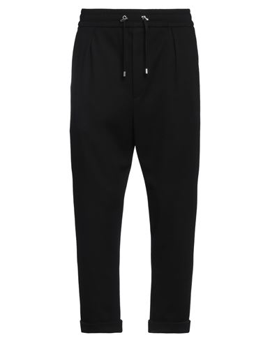 Shop Balmain Man Pants Black Size 32 Virgin Wool, Cashmere