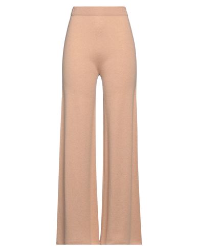 Malo Woman Pants Camel Size 4 Cashmere In Beige