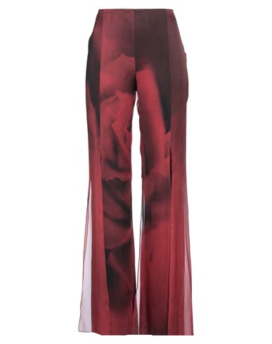 Alberta Ferretti Woman Pants Burgundy Size 10 Silk In Red
