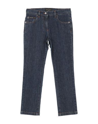 Shop Dolce & Gabbana Toddler Girl Jeans Blue Size 7 Cotton, Elastane, Viscose, Polyester, Synthetic Fiber