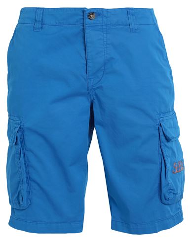 Mc2 Saint Barth Freeport Man Shorts & Bermuda Shorts Azure Size L Cotton, Elastane In Blue