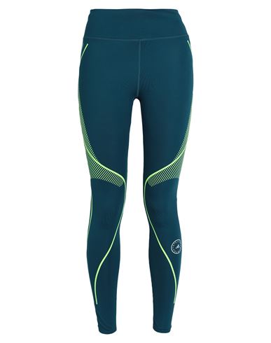 Adidas By Stella Mccartney Asmc Tpa Leggins Long Woman Leggings Deep Jade Size 12 Recycled Polyester In Green