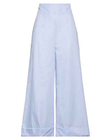 Shop Maison Laviniaturra Woman Pants Light Blue Size 6 Cotton