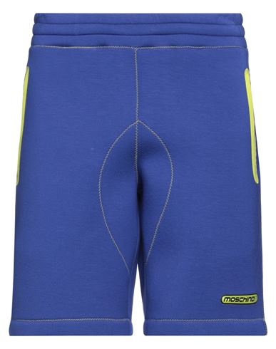 Moschino Man Shorts & Bermuda Shorts Blue Size 36 Viscose, Elastane