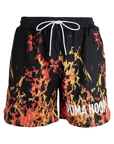 Puma Straight Flames Short Man Shorts & Bermuda Shorts Black Size Xl Polyester