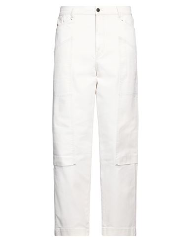 Diesel Man Pants Ivory Size 34w-32l Polyamide, Elastane In White