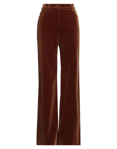 Alberta Ferretti Woman Pants Brown Size 8 Cotton, Elastane In Brown