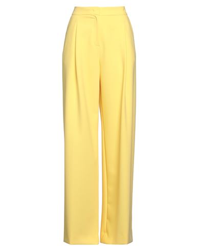 KARL LAGERFELD KARL LAGERFELD TAILORED PANTS WOMAN PANTS YELLOW SIZE 4 POLYESTER, VISCOSE, ELASTANE 