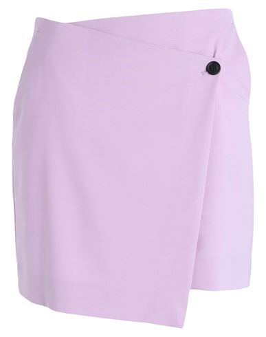 Karl Lagerfeld Hun Kim's Edit Wrap Skirt Woman Mini Skirt Lilac Size 8 Polyester, Wool, Elastane In Purple