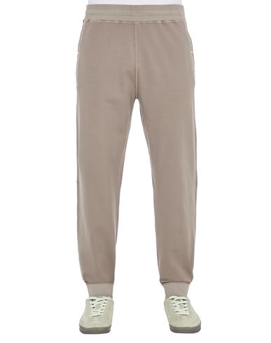 Stone Island Pantalons Sweat Gris Coton, Élasthanne In Neutral