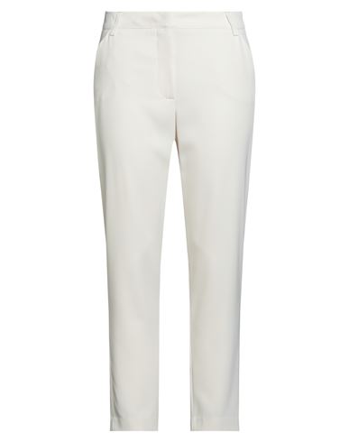 Soallure Woman Pants Cream Size 8 Polyester, Elastane