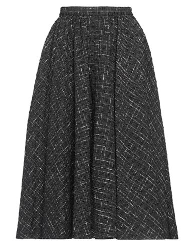 Rochas Woman Midi Skirt Black Size 8 Polyester, Acrylic, Cotton, Metal