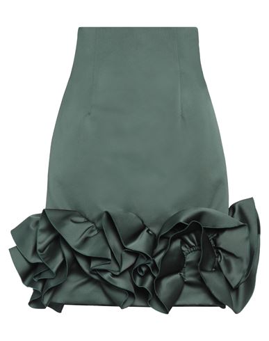 Shop Rochas Woman Midi Skirt Dark Green Size 6 Polyester
