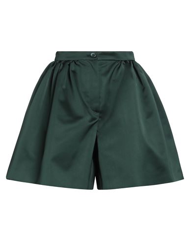 Shop Rochas Woman Shorts & Bermuda Shorts Dark Green Size 8 Polyester