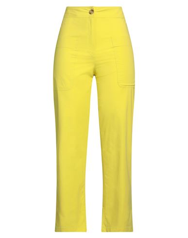 Shop M Missoni Woman Pants Yellow Size 8 Cotton, Elastane