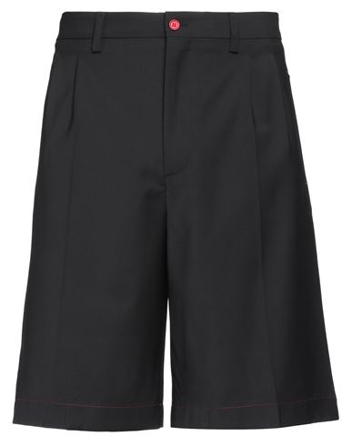 Dolce & Gabbana Man Shorts & Bermuda Shorts Black Size 36 Wool, Polyester, Elastane