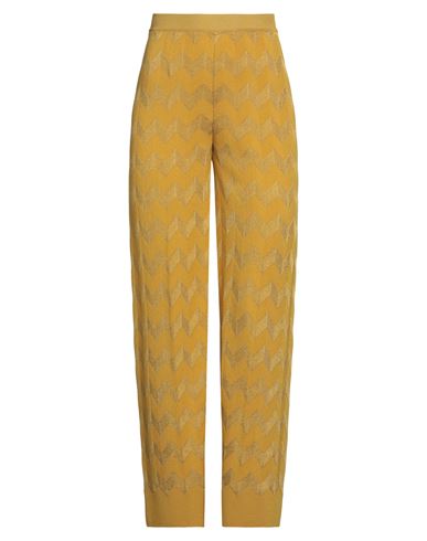Shop Missoni Woman Pants Mustard Size 2 Wool, Viscose, Polyamide In Yellow