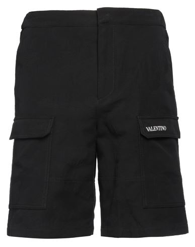 Valentino Garavani Man Shorts & Bermuda Shorts Black Size 36 Cotton, Viscose