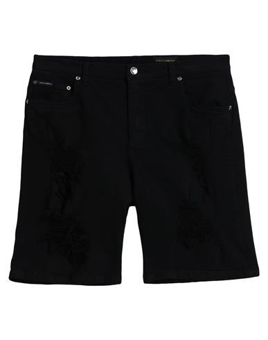 Shop Dolce & Gabbana Man Denim Shorts Black Size 38 Cotton, Elastane