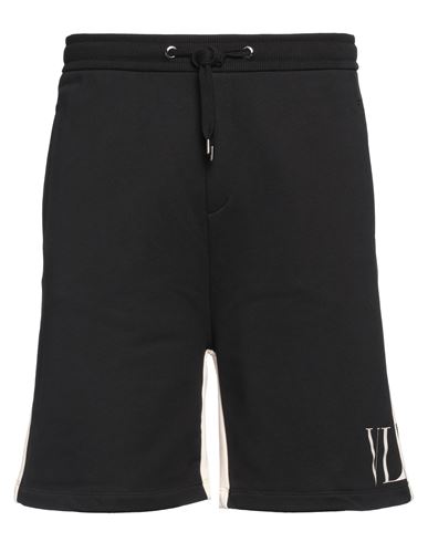 Valentino Garavani Man Shorts & Bermuda Shorts Black Size L Cotton, Elastane