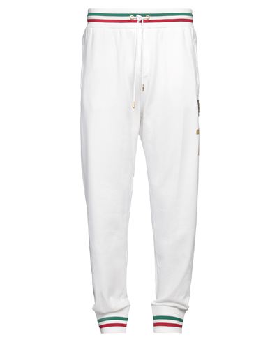 Dolce & Gabbana Man Pants White Size 40 Cotton, Viscose, Polyester, Elastane
