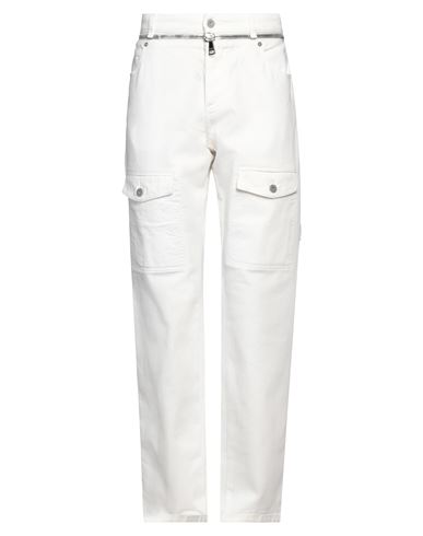 Balmain Man Jeans White Size 31 Cotton