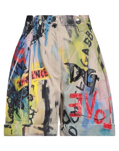Dolce & Gabbana Woman Shorts & Bermuda Shorts Beige Size 8 Cotton
