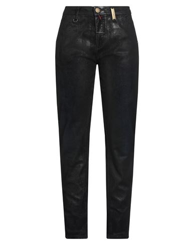 High Woman Jeans Black Size 8 Cotton, Rayon, Elastane In Black