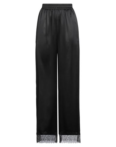 Shop Burberry Woman Pants Black Size 6 Silk, Polyamide
