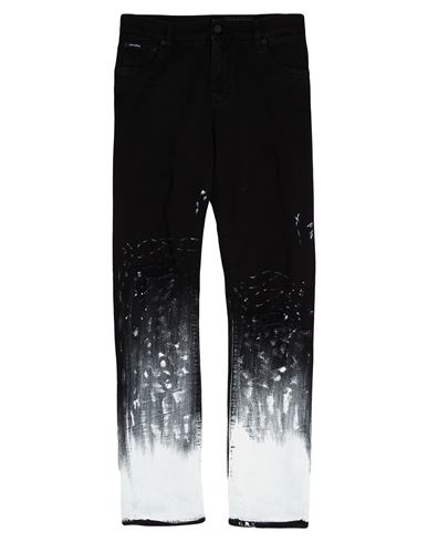 DOLCE & GABBANA DOLCE & GABBANA MAN JEANS BLACK SIZE 34 COTTON, ELASTANE