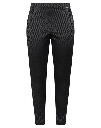 Shop Versace Woman Leggings Black Size 14 Polyamide, Polyester, Elastane