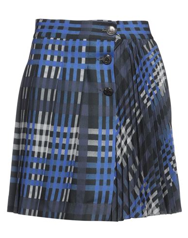 Shop Msgm Woman Mini Skirt Navy Blue Size 6 Polyester