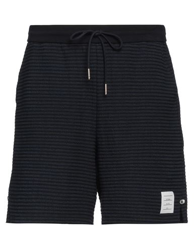 Shop Thom Browne Man Shorts & Bermuda Shorts Midnight Blue Size 2 Cotton, Polyamide, Elastane