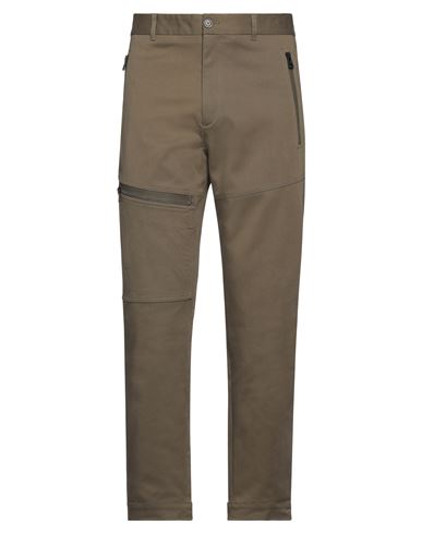 Shop Moncler Man Pants Military Green Size 36 Cotton, Elastane