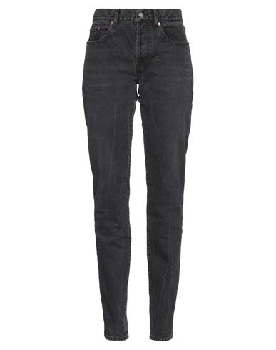 Shop Saint Laurent Woman Jeans Black Size 31 Cotton, Cowhide