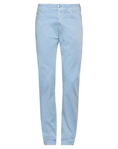 Jacob Cohёn Man Pants Sky Blue Size 30 Cotton, Elastane