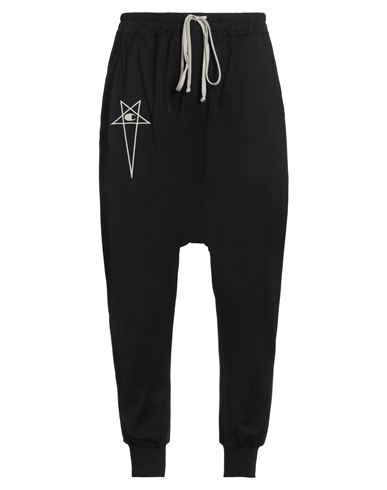 Rick Owens X Champion Logo-embroidered Organic Cotton Track Pants In Black