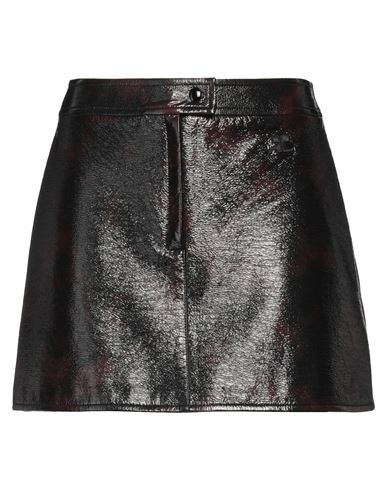 Courrèges Courreges Woman Mini Skirt Black Size 4 Cotton, Polyurethane, Elastane