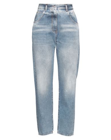 Shop Msgm Woman Jeans Blue Size 6 Cotton