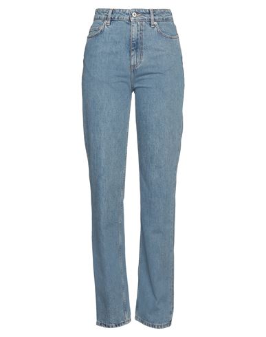 Shop Burberry Woman Jeans Blue Size 29 Cotton, Calfskin