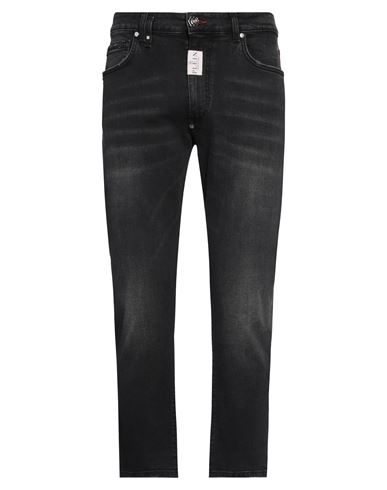 Shop Philipp Plein Man Jeans Black Size 34 Cotton, Elastane
