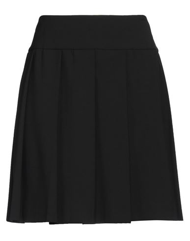 Shop 's Max Mara Woman Mini Skirt Black Size 6 Polyester, Virgin Wool, Elastane