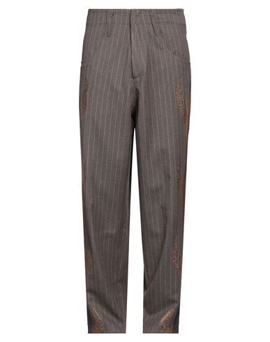 Bluemarble Man Pants Dark Brown Size 34 Polyester, Viscose