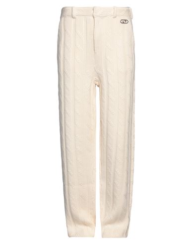 Shop Fendi Man Pants Ivory Size 32 Virgin Wool In White