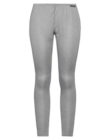 Miu Miu Woman Leggings Grey Size M Silk In Gray